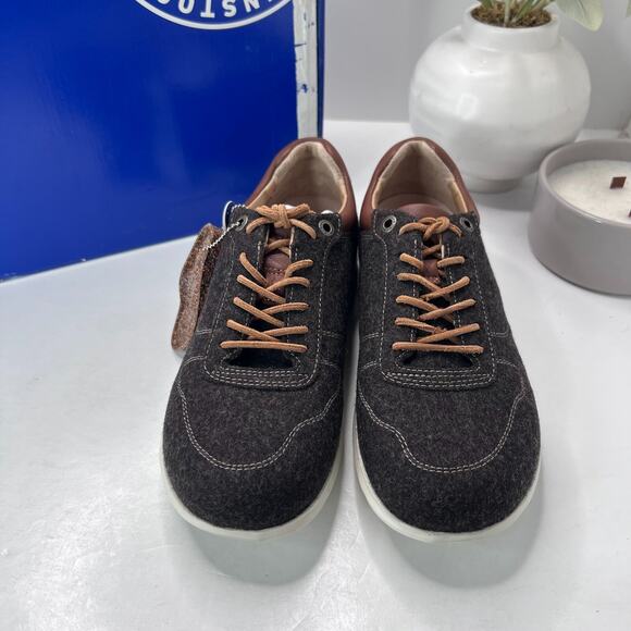Birkenstock Cincinnati Felt Wool Lace up Shoes Espresso Women 7/Men 5/EU 38 NWB - Picture 5 of 10